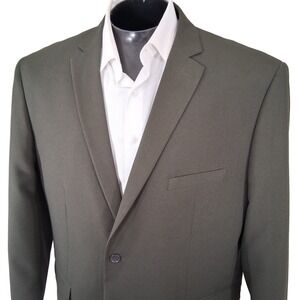 Alain Dupetit Suit Men 46R 38x29 Olive Green Two Button Double Vent Modern